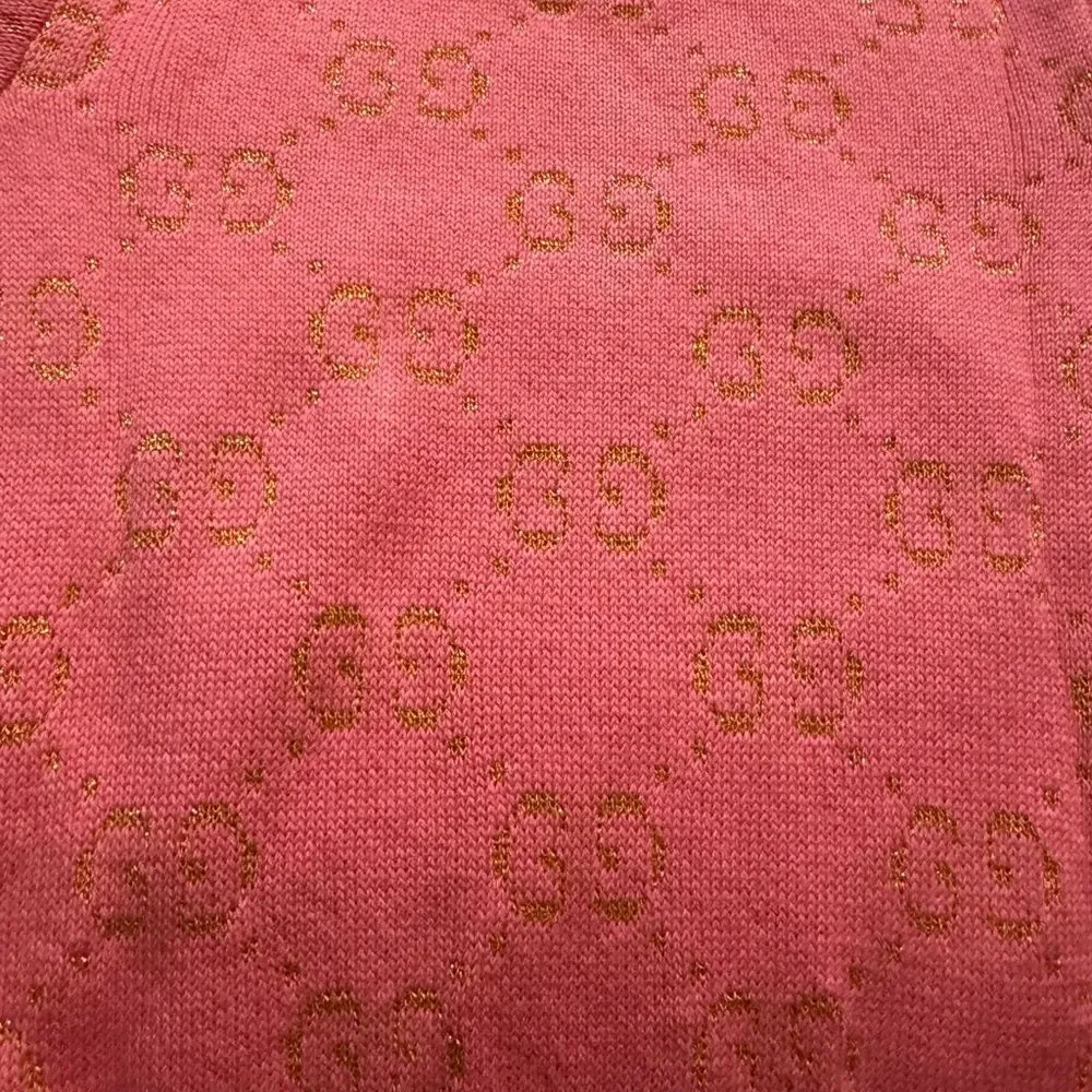 Brand new baby Gucci Pink Sweater with GG logo  9/12 months